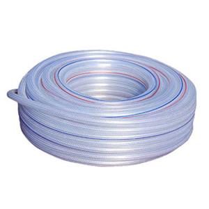 China 1 inch 25mm light blue color water garden pvc fiber reinforced hose pvc net hose factory