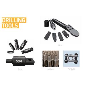 China drilling tools, drill tools, swivel, sub saver, U buckle, drill bit, guide bit, guiding bit, drilling bit factory