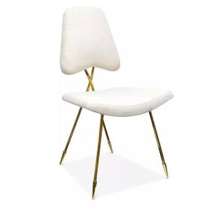 China Modern 80cm High Velvet Dining Room Chairs Soft Cushion Upholstered Side Chair factory