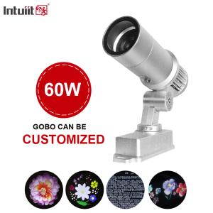 China 60W Gobo Projector Custom Logo Led Light HD Image For Outdoor Ip65 Rotating Advertising Projection Light For Wedding factory