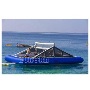 China Kids And Adults Giant Water Inflatable Volleyball Court With Trampoline Standalone factory