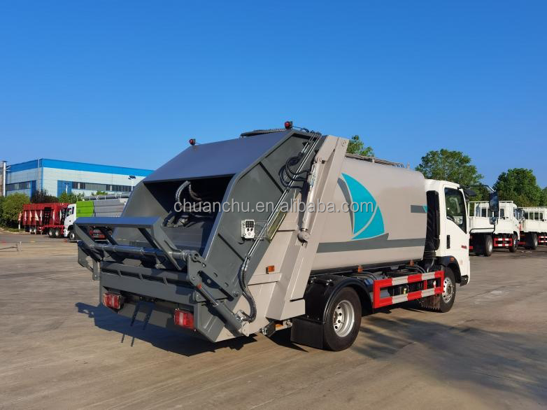 Manual Transmission Sinotruk Howo Garbage Truck Post-loading Truck with Weichai 140 HP Compression Euro 4