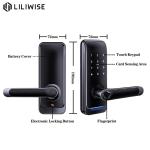 Home Touch Password Electronic Door Locks Mechanical Key Phone Unlock Smart Door