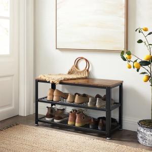 China Particleboard Shoe Rack, Shoe Bench with Shelves, Industrial Shoe Bench, Hallway Furniture, ULBS73X factory
