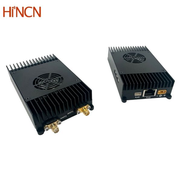 China Ethernet UAV Aircraft Transmitter Receiver 100km Frequency Hopping Transceiver factory