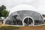 5M Luxury Geodesic Dome Tent With Steel Pipes And Transparent Cover Dome Party