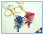 Lovely Crystal Fish Bag Purse Key Chain Charm Pendant Key Rings For sale