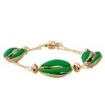 Colorful Shell Minimalist Personalized 14K Gold-Plated Magnetic Chain Link