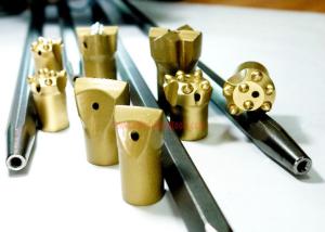 China Tungsten Carbide Rock Drilling Tools 11° Hex22 Tapered Drill Rod 22 Mm X 108 Mm factory