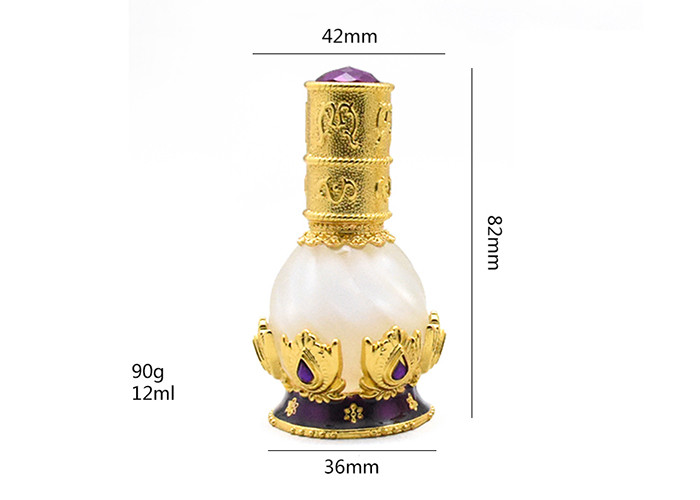 Roll On Empty Glass Jars Fancy Empty Perfume Bottle 12ml Size For Personal Care