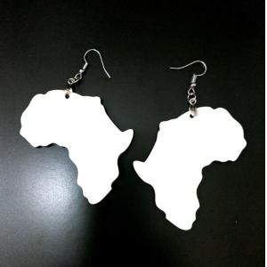 MDF Board Map Sublimation Earring Blanks for Anniversary