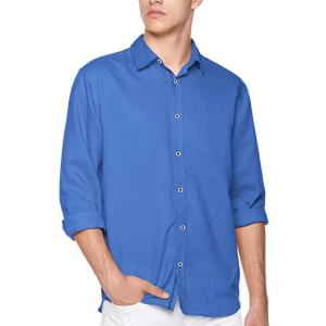 China 4 Seasons Cotton Mens Casual Linen Shirts Lightweight Long Sleeve factory