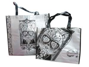 China 75g Pearl White Non Woven Printed Bags, Reusable Carrier Bag With Matt Coated factory