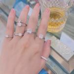OEM Wedding 925 Sterling Silver Rings For Girl 8mm