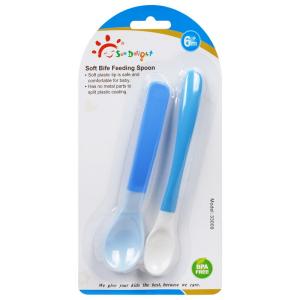 China FDA Soft Bite Color Change TPE Baby Food Spoon factory