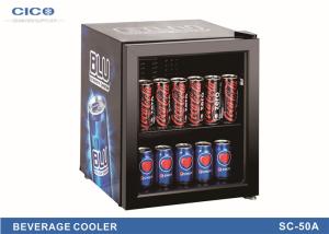 China Electric Full Glass Front Mini Fridge / Glass Fronted Table Top Fridge factory