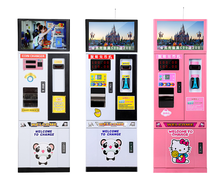 Smart Automatic bills to coins Token Exchange Machine Indoor Laundry