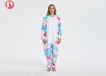 Wholesale Soft Fluffy Flannel Plush rainbow Unicorn adult Onesie Animal Pajamas