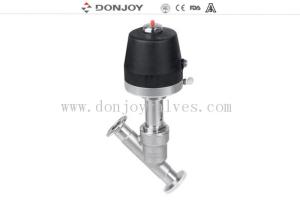 China Donjoy Pneumatic angle seat valve with tri calmp for 180°C Steam factory