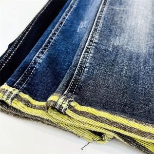 China 11.6Oz CVC Knitted Denim Fabric Yarn Dye Stripe Cotton Polyester Mixed factory