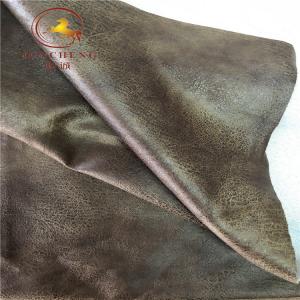 China 2019 new design bronzing faux suede leather fabric for sofa factory
