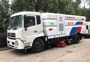 China 12 Cubic Meter Street Cleaner Truck , Combined Road Washing Truck With Vacuum Sweeping / Water Cleaning factory
