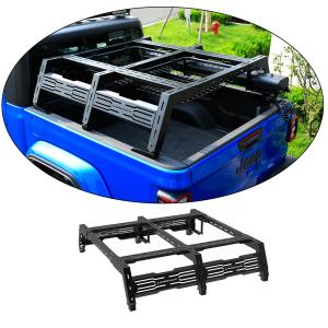 China Trunk Mount Pick Up Bed Rack for Toyota Hilux Black 1390* 1400-1700 * 400-520 mm Size factory