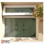 French Vertical Aluminium Double Glazed Awning Windows With Powder Coating