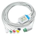 Compatible Siemens Drager 5 Lead Iec Snap Ecg Lead Cable / Ecg Lead Wire Set