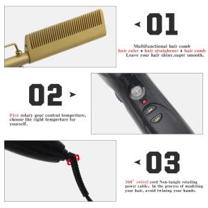 China Easy Operation Multifunctional PTC Heated Comb For Men'S Hair factory