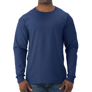 China Custom Logo Classic Fit Soft Heavy Weight Tee Cotton Polyester Blank Long Sleeve Men T Shirts factory
