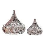 LFGB ODM Water Drop Crystal Glass Storage Jars 12cm Diameter