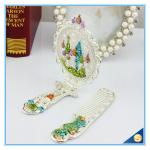 Circular Castle Design Foldable Handle Mirrors of Dressing Table Vintage Handle