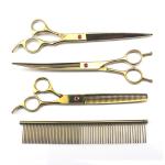 SGS Straight Dog Hair Thinning Scissors , Pet Grooming Scissors Set