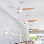 Residential Modern 65W 1500LM 3 ABS Blade Ceiling Fan 47 Inch