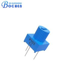 China Square Through Hole Single Turn Cermet Trimmer Precision Potentiometer 3362 0.5w 10Ω To 5MΩ 1/4˝ factory