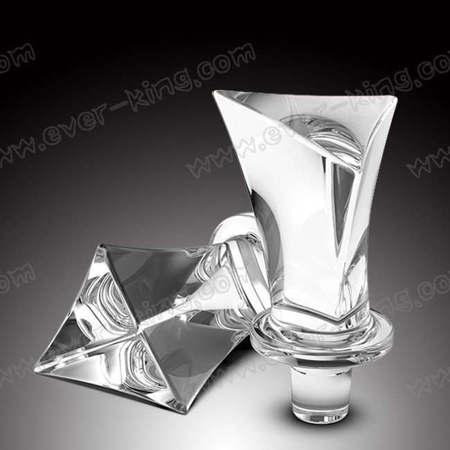 Crystal High Top Clear Glass Liquor Cork Bottle Stopper Seal Closure