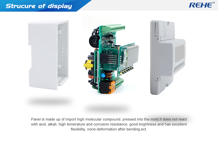 Din-Rail Three Phase Digital Power Meter Current Meter With LCD screen