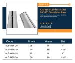 Marine Hardware Fittings Stainless Steel Stanchion Base Round Pipe Bases 30