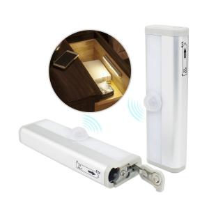 China White Wireless Motion Sensor Home Appliances LED Cabinet Light AAA Battery 6 10 Leds factory
