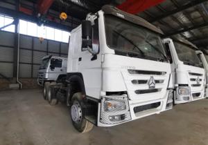 China 371HP Second Hand Tractor Head 400L Double Drive Tractor Unit 6x4 factory