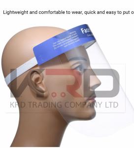 China Resistant Spitting Anti-Fog Lens adjustable disposable medical face shield for adult factory