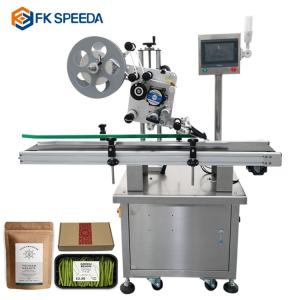 China 220V Automatic Plastic Bag Vacuum Storage Bags Flat Label Applicator Machine for Your factory