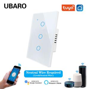 3gang Need Neutral Wire Control Smart Light Switch With App Control Voice
