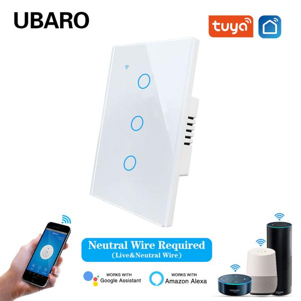 3gang Need Neutral Wire Control Smart Light Switch With App Control Voice