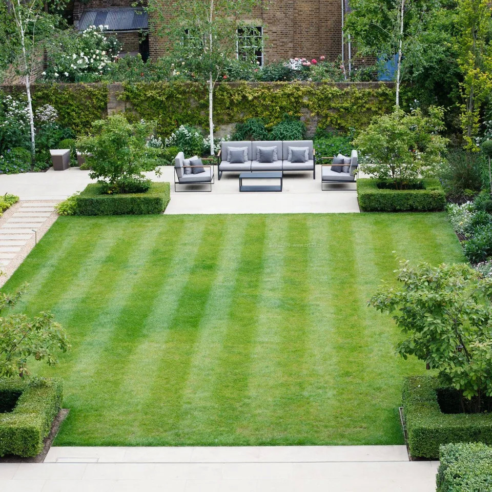Fake Landscaping Artificial Grass Synthetic Ornamental 40mm PP 3 / 8 ''