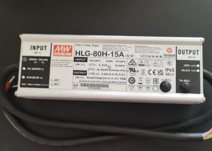 China Waterproof IP65 LED Driver 60w 75w 80w HLG-80H-15A 15V 5A Constant Current / Voltage factory