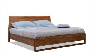 China 2017 New design of Doube / King bed Interior Fitment for Apartment Furniture by Walnut wood from China factory factory