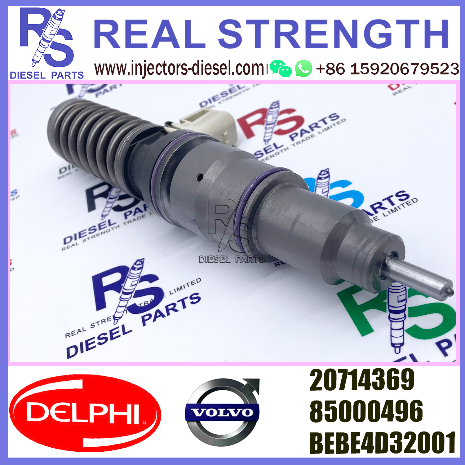 DELPHI 4pin 20714369 Diesel pump Injector V-O-L-V 20714369 BEBE4D32001 85000496 E3.18 for V-O-L-V D16 US04/ 3144