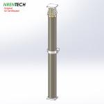 18m-400kg heavy duty payloads non-lockable pneumatic telescopic mast for